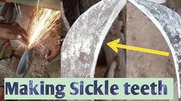 Making Sickle teeth with amazing technique | Sharpening sickle #blacksmith #sickle #tools