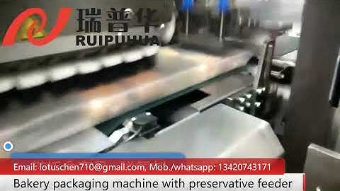 Bread packaging machine with deoxidant feeder，bakery flow packaging machine, cake packaing machine