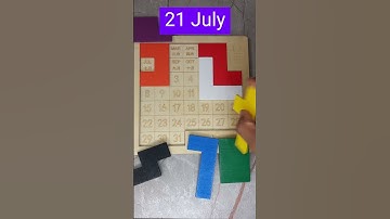 How to solve calendar puzzle | 21 July  #funlearning #puzzle #braingames #shapes #calendar #maths