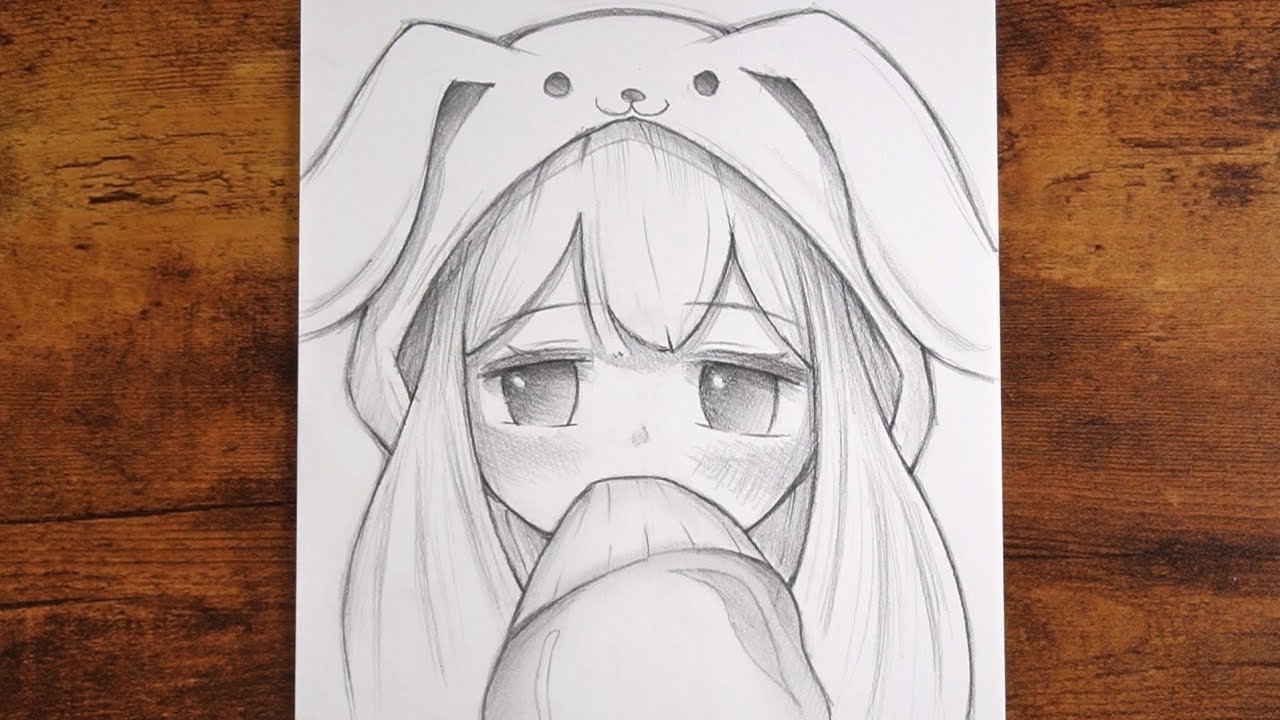 Draw Girl Rabbit Face How to Draw a Cute Bunny Girl (Very Easy Pencil Drawing) - YouTube