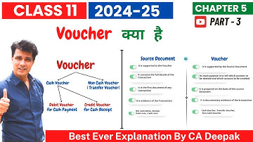 Voucher vs Source Documents | Type of Voucher in Accounting | Class 11 |  Chapter 5 | Part 3