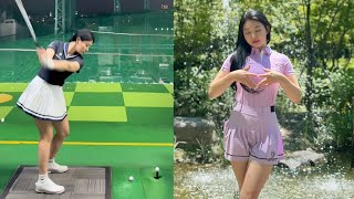 [세로골프TV] 아름다운 비주얼과 멋진 스윙!!❤️ KLPGA 김시연 프로 스윙 모음 #김시연프로