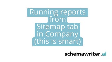 Running reports from Sitemap tab in Company info