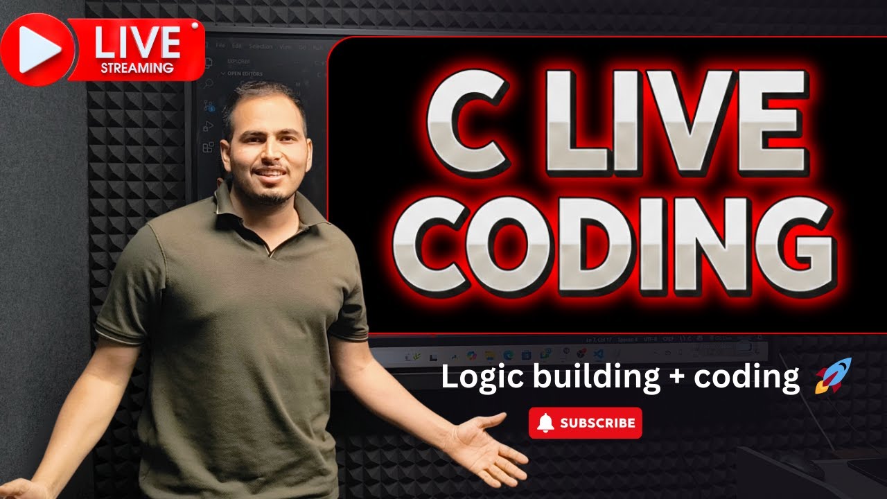 C live Coding ( for loop in C ) - YouTube
