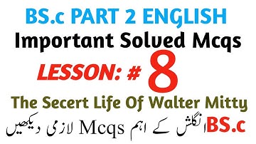 BS.c Part 2 English MCQS Solved CH 8||B.A/BS.c Online Exams |MUst Watch||Zain Abbas Naqvi