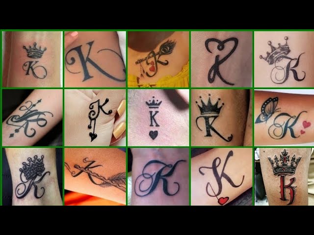 K letter Tattoo | Tattoo lettering, Hand tattoos for girls, K tattoo