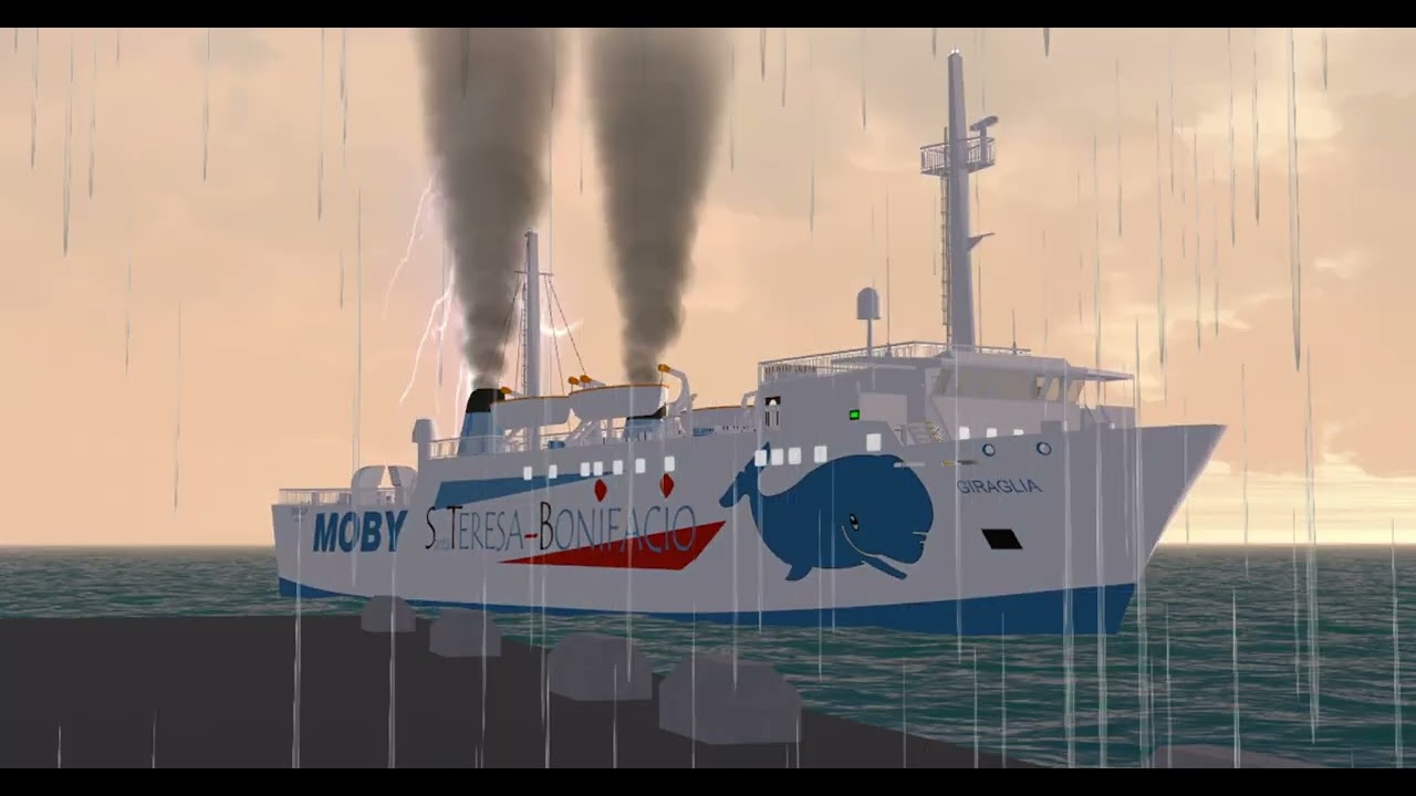 MOBY GIRAGLIA in PARTENZA da SANTA TERESA di GALLURA - Traghetti Italiani