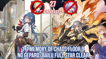 【HSR TL62】1.1 Memory of Chaos Floor 9 - No Gepard/Bailu Full Star Clear! Ft: Seele Danheng Welt SW