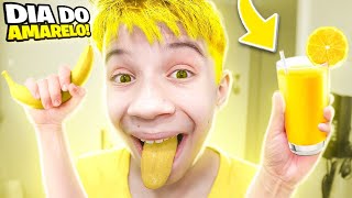 24 Horas comendo TUDO Amarelo🍟