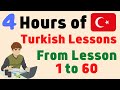 Learn turkish  4 hours of turkish lessons in 1  language animated
