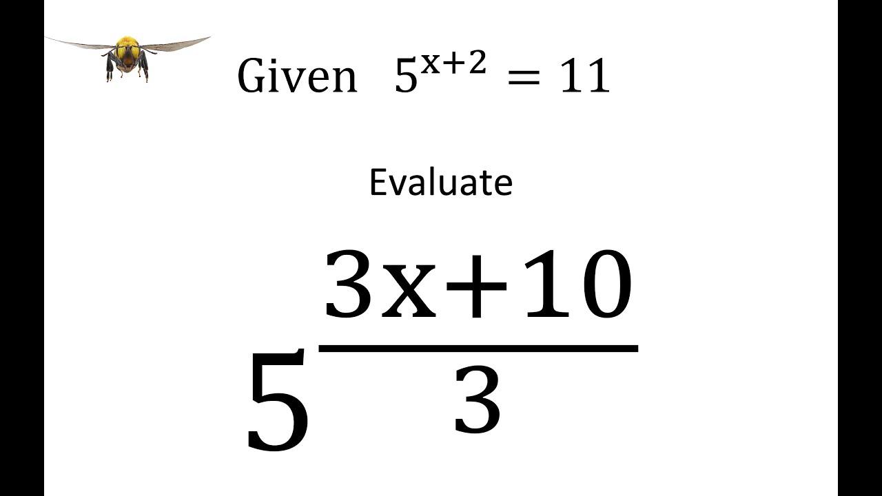 if-5-x-2-11-evaluate-5-3x-10-3-youtube
