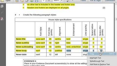 2016 PAPER 21 IGCSE ICT- MS WORD PART 2