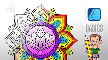 Affinity Designer Tutorial - Create and Colour a Line Art Mandala
