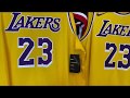 Lebron James Authentic Nike vs Swingman Los Angeles Lakers Jersey Comparison