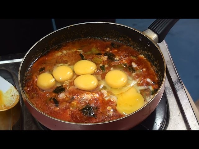Hot and Delicious Egg Tomato (DRY) Curry Making - Indian Recipes