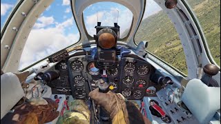Вылет на МиГ-15бис ИШ в VR шлеме в War Thunder. СБ режим.