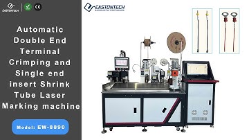 EW-8890 Automatic Double End Terminal Crimping and inserting Heat Shrink Tube Machine-EASTONTECH