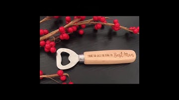 Personalized Monogram Bottle Opener Custom Wooden Wine Beer Bottle Opener Engraved Any Message