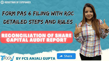 Form PAS 6 Filing with MCA ROC for Reconciliation of Share Capital Audit Report | Detailed Process