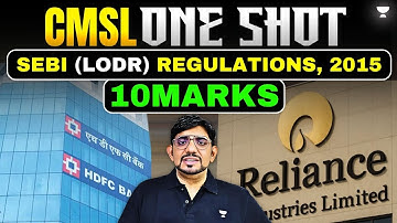 CMSL MARATHON | SEBI LODR ONE SHOT REVISION | CS EXECUTIVE LAWS CS AMIT VOHRA  UNACADEMY✨