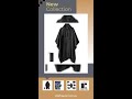 Black Portable Outdoor Camping Poncho - Can be used as Raincoat, Tarp, Ground Cover