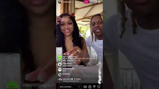 India Royal Pour Water 💦 on Lil Durk IG Live Cutest Couple💕