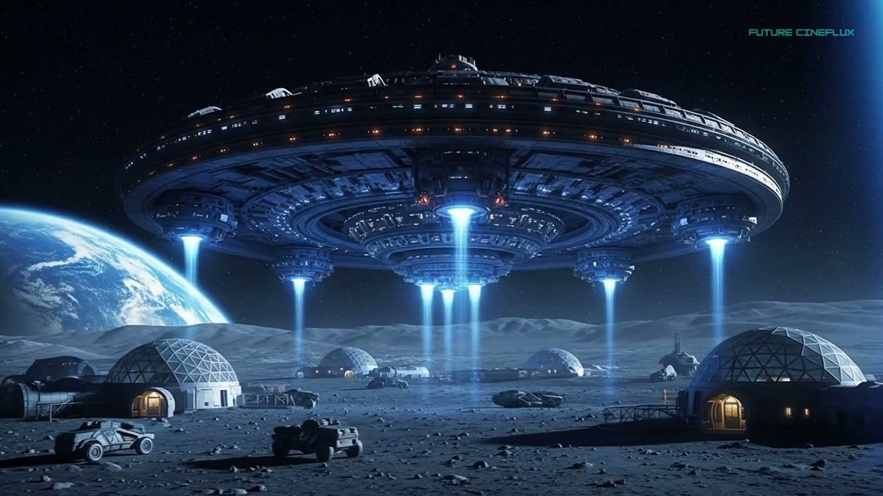 Future City on Moon: Where Humans Built the Atmosphere |Sci fi AI Short Film 4K