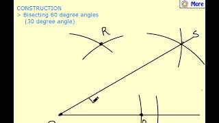 Bisecting 60 degree angles (30 degree angles)