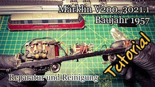 Märklin H0 Diesellok V200 reparieren und reinigen, Modell 3021, 1. Version 1957 , Tutorial