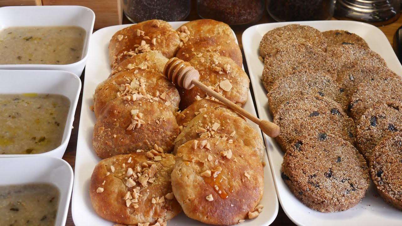 فطور بلدي حريشات الشعير ملويات في فران حسوة بالاعشاب نشارك معكم طريقة الاحتفاظ بالملوى في مجمد