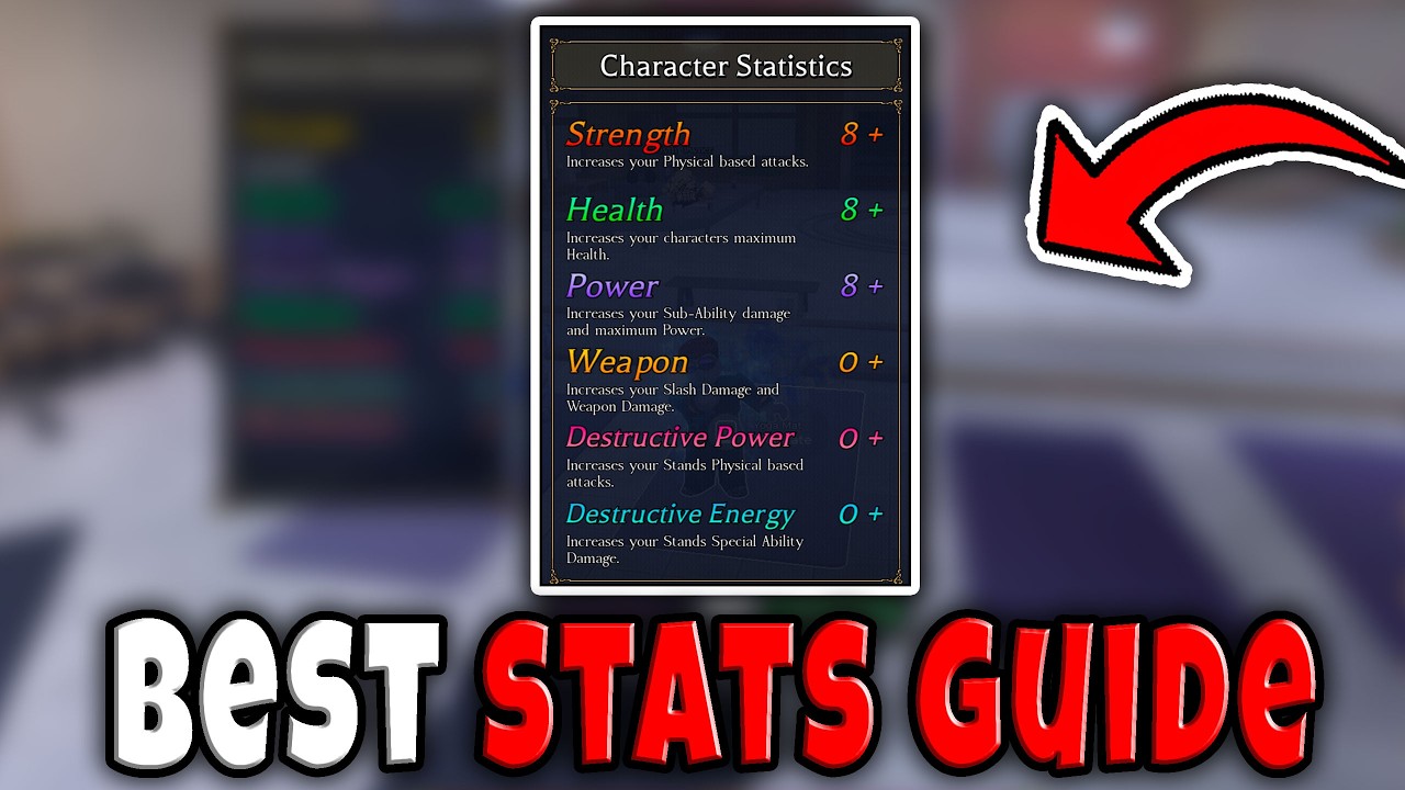 STATS FULL GUIDE in BIZARRE LINEAGE BEST STATS for EACH STAND GUIDE Roblox