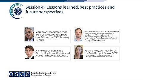 OSCE Security Days 2019 - Session 4 and Closing remarks