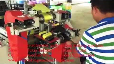 2 lines semi-automatic garbage bag making machine