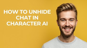 How To Unhide Chat In Character Ai - NEW! Step by Step