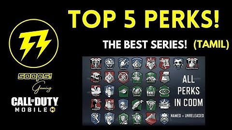 Top 5 perks in COD mobile Tamil | The Best series! | SOOPS! Gaming | Best perks COD mobile season 10