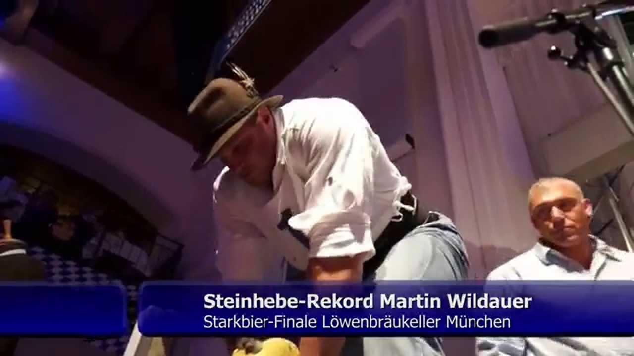 Steinheben: Rekord von Martin Wildauer im Löwenbräukeller München