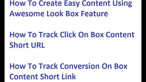 How To Create Awesome Look Box Content  By Using  Exact Links Block And Track Click And Conversion