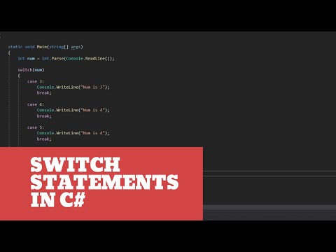Switch Statements in C# - How to Use Switch Statements in C# Tutorial with Example