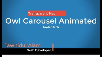 Transparent nav Owl Carousel Animated