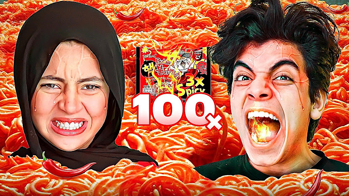 تحدي 100 اندومي كوري حار 3X 🔥 والعقاب؟؟! 😱 الحسين اتسمم😰 (موثر )😭💔