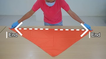 Parts and folding of triangular bandage