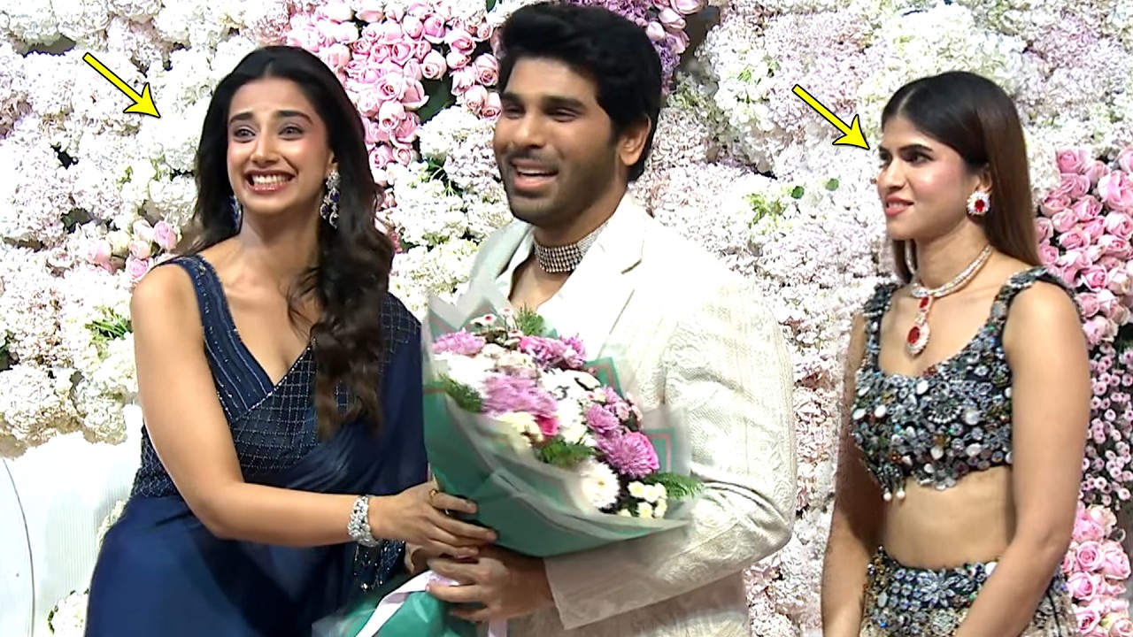 Actress Meenakshi Chaudhary At Visuals at #AlluSirish & #Nayanika PreWedding Reception