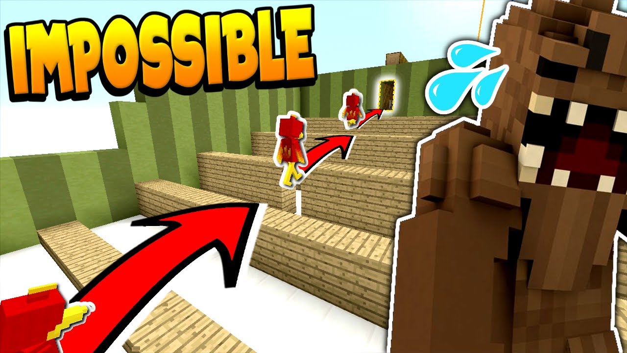 WHY IS THIS JUMP IMPOSSIBLE ? - Minecraft Run from the Beast