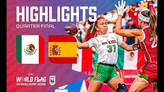 HIGHLIGHTS: Mexico v Spain | Women | Quarter-final | IFAF World Flag 2026