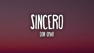 Don Omar - Sincero (Letra/Lyrics)