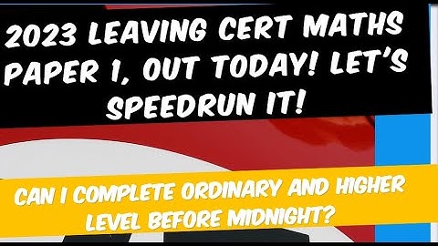 2023 Leaving Cert Ordinary Level Maths Paper 1 Question 4 [LIVE-ish]