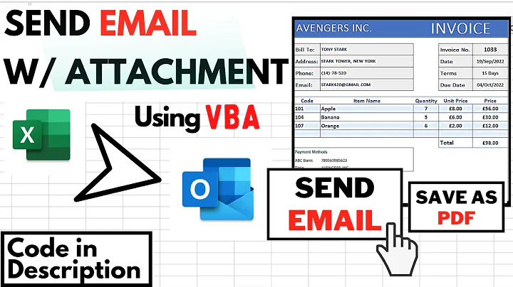 Send Email with Attachment (Invoice) using Excel VBA Button