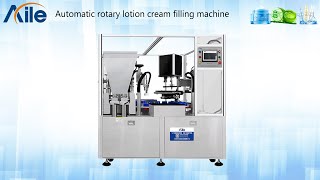 AILE Automatic Cosmetic Cream Lotion Filling Capping Machine( turntable Type)