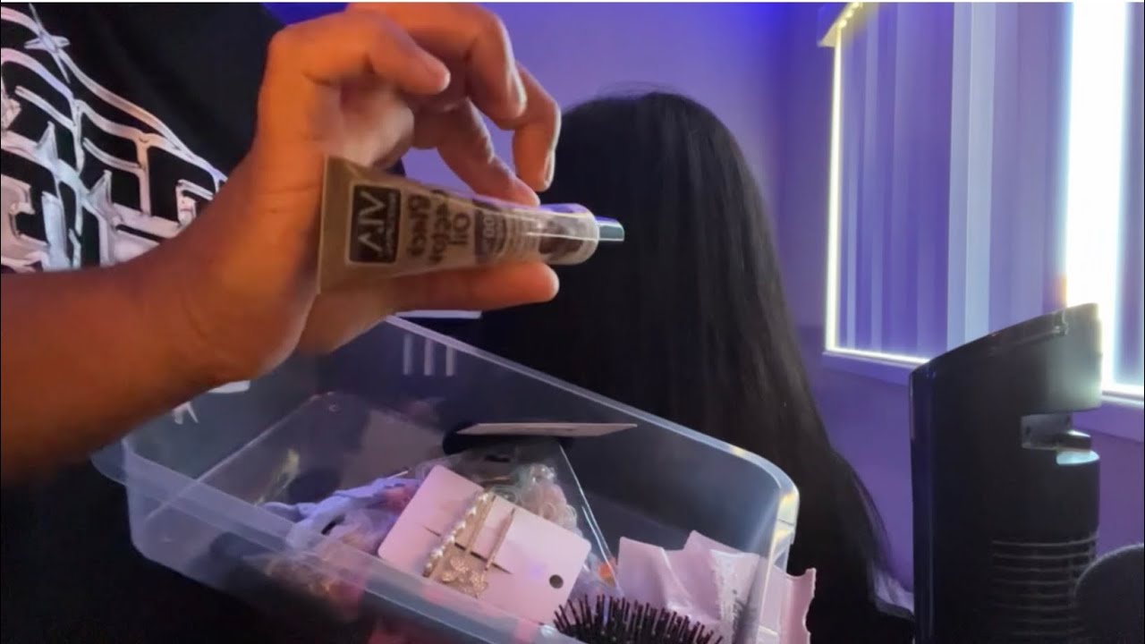 ASMR My Boyfriend Styles/Plays With My Hair (his first asmr, rummaging, brushing, clipping)