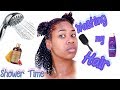 Washing my Natural Hair in the Shower | Natural Hair Regimen